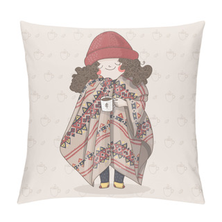 Personality Hand Drawn Cute Girl Pillow Covers