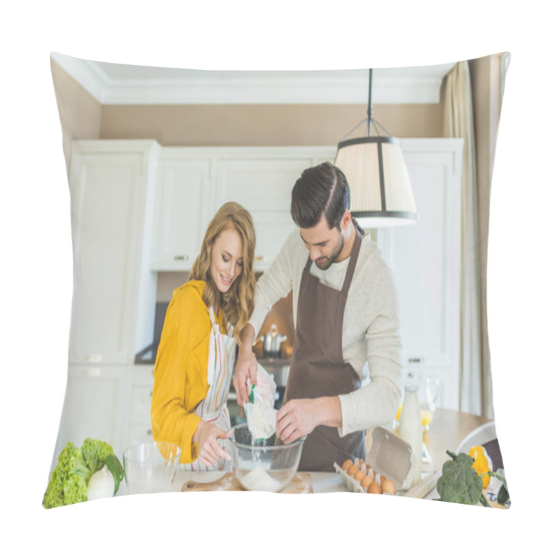 Personality  couple making dough pillow covers