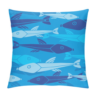 Personality  Hand Drawn Marine Seamless Pattern Pillow Covers