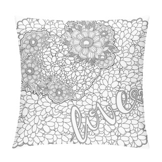 Personality  Pattern For Coloring Book. Ethnic Retro Design Pillow Covers
