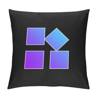 Personality  App Blue Gradient Vector Icon Pillow Covers