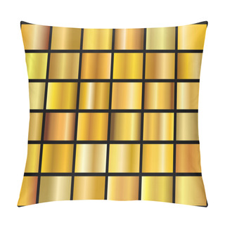 Personality  Vector Collection Of Golden Metall Gradients Pillow Covers