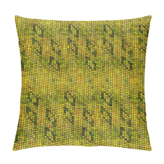 Personality  Seamless Colorful Knitted Fabric Texture. Knit Pattern Background. Pillow Covers