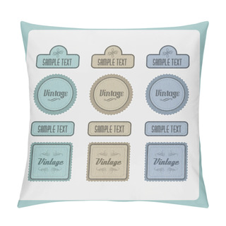 Personality  Vector Set Vintage Labels Pillow Covers