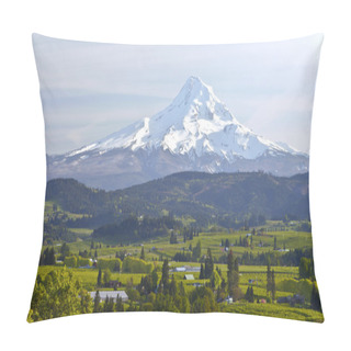 Personality  Mt. Hood And Hood River Valley Panorama. Pillow Covers