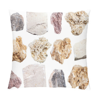 Personality  Collection From Specimens Of Limestone Rock Pillow Covers