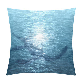 Personality  Loch Ness Monster Silhouette Under The Water. Pillow Covers