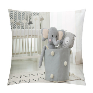 Personality  Adorable Toys On Floor In Nursery. Stylish Interior Element Pillow Covers
