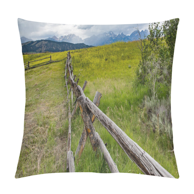 Personality  Old Fence in Wyoming pillow covers