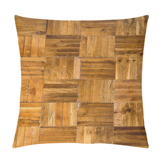 Personality  Fragment Of Old Wooden Parquet Floor. Tileable Background Of An Inlaid Mosaique Type Parquet Floor. Pillow Covers