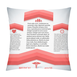 Personality  Medical-red-line-page-template-presentation Pillow Covers