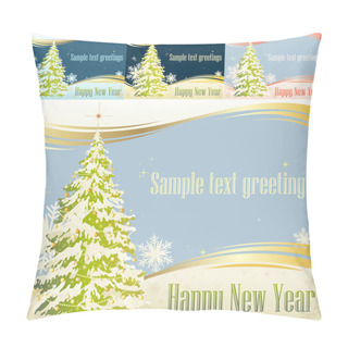 Personality  Happy New Year Vector Greeting Card Pillow Covers