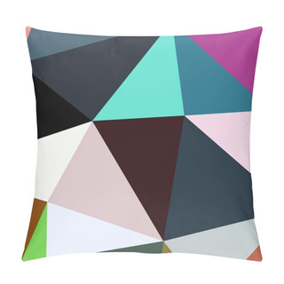 Personality  Abstract Background Multicolored Geometric Poligonal. Pillow Covers