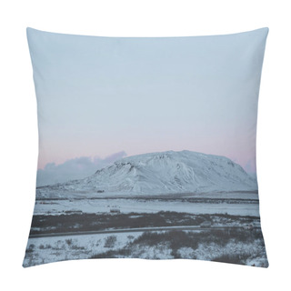 Personality  Beautiful Natural Scene With Snow-covered Mountain And Sky At Sunrise, Iceland Pillow Covers
