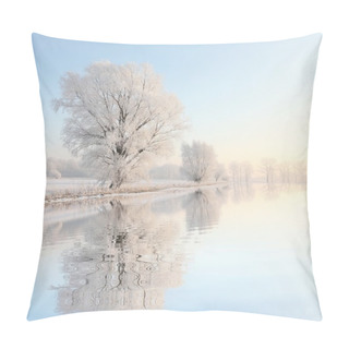 Personality  Winter Landscape At Dawn Pillow Covers