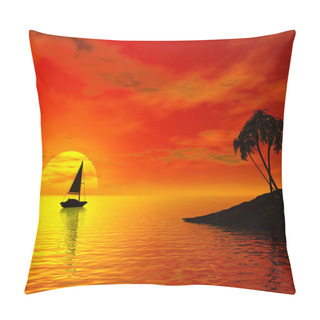 Personality  Tropic Sunset 3d Concept Pillow Covers