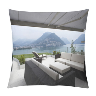 Personality  Beautiful Interior Of A Modern House, Outdoors Pillow Covers