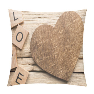 Personality  Wood Heart. Pillow Covers
