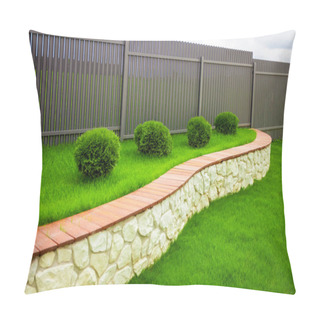 Personality  Beautiful Garden In Front Of A Villa House Pillow Covers