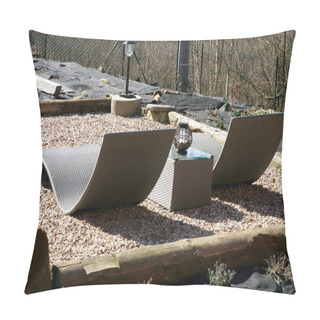 Personality  Building Terrace With A Vineyard Pillow Covers
