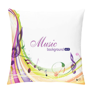 Personality  Colorful Musical Background. Pillow Covers