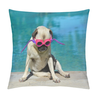 Personality  Pug Dog With Goggles Pillow Covers