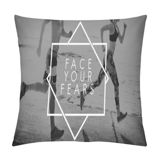 Personality  Couple Running On Beach Pillow Covers