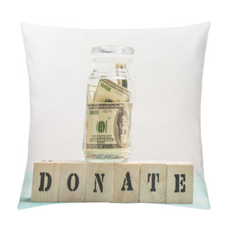 Personality  Dollar Banknotes In Glass Jar  Pillow Covers