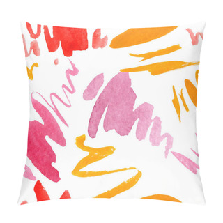 Personality  Abstract Watercolor Paper Splash Shapes Isolated Drawing. Watercolor Illustration Set. Seamless Background Pattern. Pillow Covers