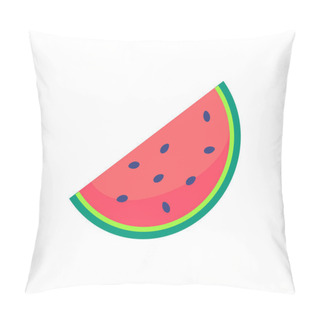 Personality  Slice Watermelon Icon Sweet Organic Fruit Vector Pillow Covers