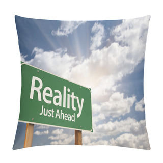 Personality  Reality Green Road Sign Pillow Covers