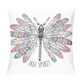 Personality  Bohemian Butterfly Illustration Pillow Covers