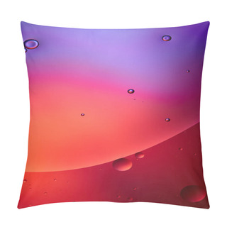 Personality  Beautiful Abstract Texture From Mixed Water And Oil Bubbles In Pink And Purple Color Pillow Covers