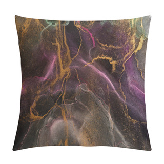 Personality  Alcohol Ink Abstract Background, Macro Photo Pillow Covers