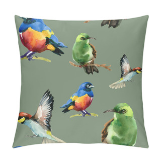 Personality  Wild Exotic Birds On Branches Pattern Pillow Covers