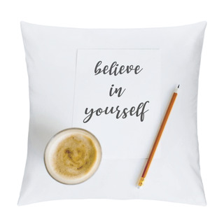 Personality  Coffee On Paper With Pencil Pillow Covers