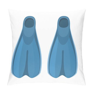 Personality  Diving Vector Flippers Isolated On White Pillow Covers