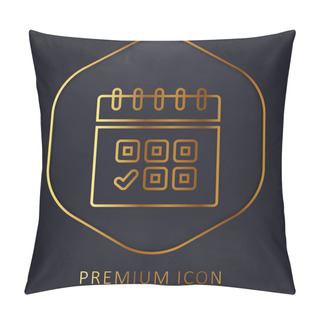 Personality  Appointment Golden Line Premium Logo Or Icon Pillow Covers