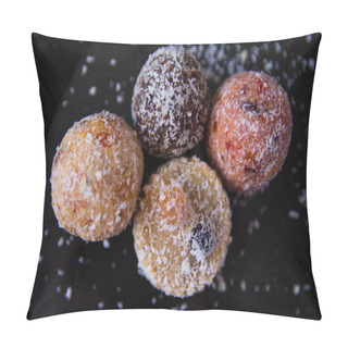Personality  Sweets Without Sugar With Dried Fruits, Sprinkled With Coconut Chips Pillow Covers