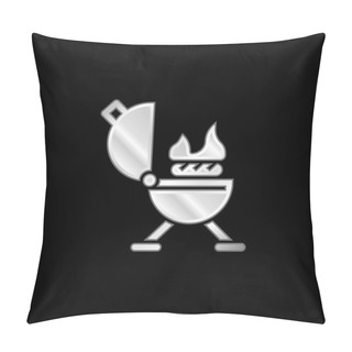 Personality  Barbeque Silver Plated Metallic Icon Pillow Covers