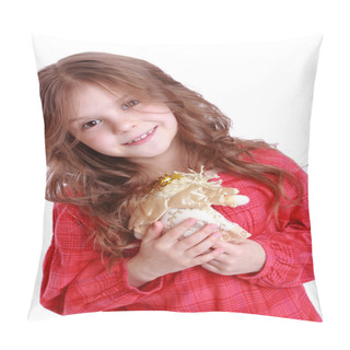 Personality  Little Girl Holding Angel Doll Pillow Covers