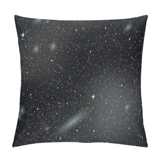 Personality  Night Sky Vector Background With Stars,  Nebula And Galaxies Pillow Covers