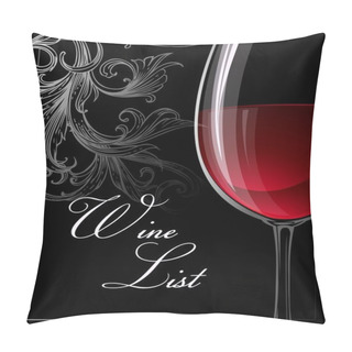 Personality  Template For Wine List. Vector Illustration Pillow Covers