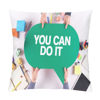 Personality  Two People Holding Speech Bubble Pillow Covers