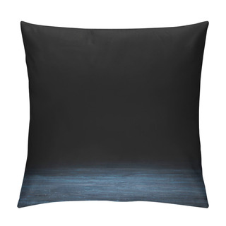 Personality  Dark Blue Striped Wooden Background On Black Pillow Covers