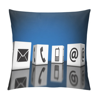 Personality  Web Contact Us Icons Cubes Pillow Covers