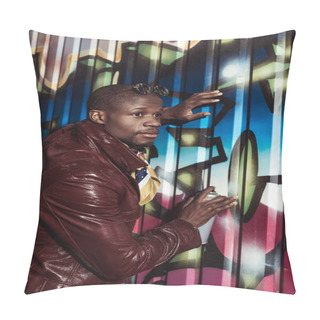 Personality  African American Man Painting Graffiti Pillow Covers