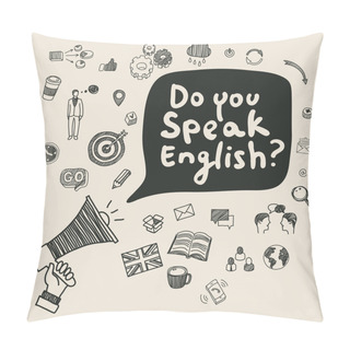 Personality  Concept Of Learning English.  Pillow Covers