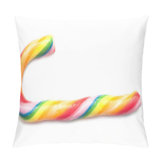 Personality  Lollipop Cane Isolated On White Pillow Covers