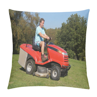 Personality  Man Cutting His Lawn Pillow Covers